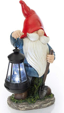 VP Home Earnest Garden Gnomes with Lantern Lawn Gnome Great Addition for Your Garden Solar Powered Light Garden Knome Christmas Decorations Gifts for Outside Patio Lawn by GreenHaven Gardens