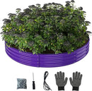 Galvanized Metal Planter Round Raised Garden Bed Kit for Gardening Outdoor，3x3x1ft Grow Garden Box Raised Flower Bed，Round Galvanized Planter Outdoor Large Metal Fire Pit Ring by GreenHaven Gardens