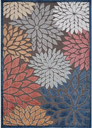 Beverly Rug Outdoor Rug 9x12 Large Modern Floral Tropical Area Rugs for Indoor and Outdoor Patio Easy to Clean Non Shedding Living Room Porch Garden Washable Outside Carpet (9 x 12 Brown) by CozyNest Decor