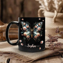 Hyturtle Personalized Butterfly 2D Print Mug - Butterfly Gifts For Women Lovers - Animal Gift For Bird Lover Her - Bird Gifts For Mom on Mother Day - Custom Name Coffee Cup Ceramic Mug 11 Oz 15 Oz by CozyNest Decor