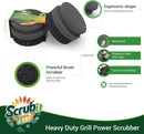 SCRUBIT Grill Cleaning Brush - Grill Sponge Bristle Free BBQ Cleaner with Heavy Duty Scrubber Pad, Safe Cast Iron and Griddle Scraper Pads, Ideal Accessories for Charcoal and Gas Grills - 2 Pack by GreenHaven Gardens