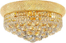 7-Light Crystal Flush Mount Chandelier Ceiling Light Fixture for Living Room Dining Room Bedroom Foyer Entryway Hallway Closet Bathroom (Gold D18) by CozyNest Decor
