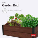 Keter 48" X 48" inches Wood Look Raised Garden Bed, Durable Outdoor Herb Garden Planter for Vegetables, Flowers, and Succulents, Brown by GreenHaven Gardens