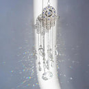 Hanging Crystal Blue Evil Eye Protection Pendant Hamsa Hand Suncatcher Angel Wing Decor Prism Sun Catchers Indoor Window Decoration Charm by GreenHaven Gardens
