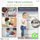 Upgraded Baby Proofing Cabinet Latches for Toddlers - 10 Pcs White Child Proof Cabinet Locks for Child Safety, Easy Set Up Child Locks for Cabinets and Drawers Security for Baby Proof Pantry by TinyTreasures Baby Boutique