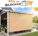 VICLLAX Shade Fabric Sun Shade Cloth with Every 2 FT Grommets for Patio Garden Pergola Cover Canopy 9x17 FT, Wheat by GreenHaven Gardens