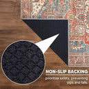 Keen Home Design 2x12 Rug - Machine Washable Runner with Non-Slip Backing, Ideal for Hallway, Entryway, Kitchen, Laundry Room - Vintage, Easy Clean, Durable, Low Pile Rug - (2'6" x 12') by CozyNest Decor