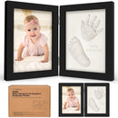 Baby Hand and Footprint Kit, Quick Dry Clay - Newborn Keepsake Feet and Handprint Kit, Nursery Picture Frame, Pet Dog Paw Prints,Personalized New Mom Gifts for Baby Showers & Registry(Onyx Black) by TinyTreasures Baby Boutique