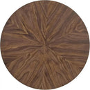 Martin Svensson Home Round Wood Walnut Brown 20" Living Room End Side Accent Table Nightstand with Storage Shelf by CozyNest Decor