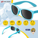 RIVBOS Kids Sunglasses Polarized UV Protection Flexible Rubber Glasses Shades with Strap for Boys Girls RBK004 by TinyTreasures Baby Boutique