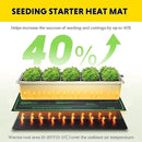 iPower Durable Seedling Heat Mat Warm 10" x 20" Hydroponic Heating Pad Waterproof for Seed Starting Greenhouse and Germination