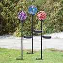 VCUTEKA Solar Garden Decorative Lights Outdoor, Mosaic Solar Light Waterproof LED Pathway Stake Light for Landscape Patio Yard Deck Walkway Decoration, 3 Pack （Blue&Purple&Red） by CozyNest Decor