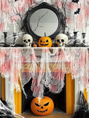 5Pcs Halloween Blood Red Creepy Cloth- Spooky Gauze Fabric Cloth for Haunted Horror House Halloween Party Doorway Outdoors Decoration (30" ×72") by CozyNest Decor