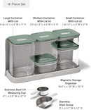 Caraway 14-Piece Glass Airtight Food Storage Containers with Lids – Non-Toxic, BPA-Free Kitchen Storage Containers – Stackable, Space-Saving Airtight Containers for Dry Goods and More - Sage by CozyNest Decor