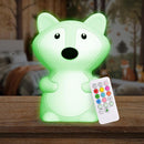 Lumipets Remote Control Silicone Night Light for Kids - Fox Design with 9 Soft Colors & Sleep Timer - Rechargeable, Battery-Operated Lamp for Bedroom | Baby Nursery, Toddler, Girls, Boys by TinyTreasures Baby Boutique