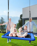 Tree Swing for Kids and Adults, 60" Waterproof Rectangle Platform Swing, 700lbs Heavy Duty with Adjustable Straps, Blue by TinyTreasures Baby Boutique