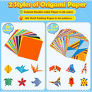 Aigybobo Origami Paper Set, 308PCS Kids Craft Paper Kit with Instructional Book for Girls Age 6,7,8,9,10,11,12, Art Projects Supplies for School Class Craft Lessons- Christmas Gifts for Boys&Girls by TinyTreasures Baby Boutique