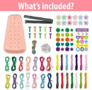 Chilpals Friendship Bracelet Making Kit for Girls,Arts and Crafts for Kids Ages 8-12,Birthday Gifts Ideas for Girl 7 8 9 10 11 Year Old - 2 in 1 Bracelets String Maker Toys Set (Pink) by TinyTreasures Baby Boutique