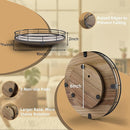Acacia Wood 9" Bathroom Vanity Tray Turntable, Farmhouse Round Bathroom Countertop Organizer for Soap Perfume, Rotating Organizer for Kitchen Table Centerpieces, Decorative Trays for Coffee Table by CozyNest Decor