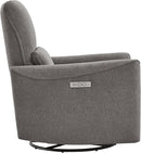 CHITA Power Recliner Chair Swivel Glider, FSC Certified Fabric Living Room Reclining Sofa Chair with Lumbar Support, Metal Grey by CozyNest Decor