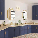 Bathroom Mirror for Wall Gold Farmhouse Wall Vanity Mirror for Over Sink Wood Framed Beveled Mirrors Deco（20 * 28IN/Gold） by CozyNest Decor