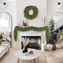 N&T NIETING 9ft Christmas Cedar Garland with Realistic Soft Thickness Pine, Artificial Green Faux Cedar Pine Garland for Fireplace Mantle Fireplace Indoor Outdoor Holiday Party Home Decoration by CozyNest Decor