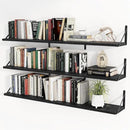 Heimlove 48 Inch Large Floating Bookshelves Set of 3,Black Wall Mounted Bookshelves,Heavy Duty Wooden Shelves for Living Room,Bedroom,Kitchen,Laundry Room Storage & Decor by CozyNest Decor