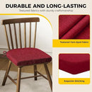 downluxe Indoor Chair Cushions for Dining Chairs, Soft and Comfortable Textured Foam Kitchen Chair Pads with Ties and Non-Slip Backing, 16" x 16" x 2", Red, 6 Pack by CozyNest Decor