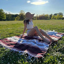 Traditional Handwoven Mexican Blanket, Large Falsa Serape - Soft & Durable Yoga Blanket - Vibrant Beach, Picnic & Camping Blanket - Lightweight Boho Throw 70"x50" by CozyNest Decor