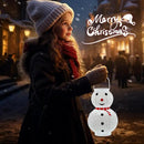 Christmas Decorations Snowman Solar Lantern - Snowman Solar Hanging Lantern Outdoor Waterproof , Metal Standing Solar Powered LED Lantern Decorative Lights for Outside Garden Yard Porch - White by GreenHaven Gardens