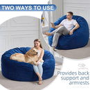 Hobestluk 5FT Bean Bag Chair Giant Bean Bag Chairs for Adults Large Bean Chairs with Removable Cover, Beanbag Chair with Filler, Adult Bean Bag Chairs for Living Room, Bedroom by CozyNest Decor