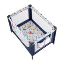 Pamo Babe Travel Foldable Portable Bassinet Baby Infant Comfortable Play Yard Crib Cot with Soft Mattress Breathable Mesh Walls, and Carry Bag Blue by TinyTreasures Baby Boutique