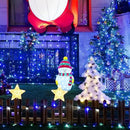 JMEXSUSS 2 Pack Blue and White Solar Christmas Lights, Total 400 LED 151FT Solar String Lights Outdoor Waterproof, 8 Modes Solar Light for Outside Tree Patio Christmas Decorations by GreenHaven Gardens
