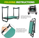 Garden Kneeler and Seat Gardening Stool Heavy Duty Garden Kneeling Bench with Handles Seat Bench Comes with Tool Pouch & Gloves Gardening Gifts for Seniors Women & Men (Green) by GreenHaven Gardens