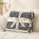Snuggle Sac Queen Size Bed Blanket Stripe Black, Super Soft Warm Bedding Blankets Cozy Knit Fuzzy Plush Blankets for Bed, Living Room, Stripe Black, Queen 90"x90" by TinyTreasures Baby Boutique