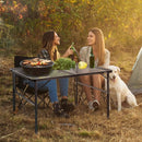 Folding Table, Easy for Storage, Compact Portable Picnic Table for Grill, Outdoor Camping, Garden, Patio, Dining, BBQ, Party, Market, 4Ft (Large, Black) by GreenHaven Gardens