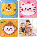 DIY Embroidery Doll Kit, Cartoon Animal Craft Sewing Kit for Kids, Felt Crafts, Beginner Sewing for Kids Ages 4-8 Plus - Helps Develop Fine Motor Skills (3PCS-Monkey/Tiger/Cat) by TinyTreasures Baby Boutique