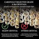 Siljoy Modern Rectangular Crystal Chandelier, 47" Rectangle Raindrop Hanging Ceiling Pendant Light Fixture Adjustable Height for Kitchen Island Dining Room, Polished Chrome Finish, L47 x W10 x H10 by CozyNest Decor