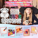 Halloween Face Painting Kit, 42 Color Non-Toxic Water Face Paint Kit with Brushes Gems Stencils, Professional Face Paint for Party, Creative Activity, Birthdays, Halloween Christmas Makeup Kit by TinyTreasures Baby Boutique