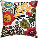 Red Polish Floral Pillow Cover Bird Flower Pillowcase Floral Outdoor Suzani Cushions Flowery Throw Chair Cushion Farmhouse Pillowsham Hand Embroidered Wool 18x18 Inch by CozyNest Decor