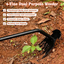 Weed Removal Tool, Portable Garden Weeder Tool，2024 New Manganese Steel Weed Puller Tool with Rubber Handle for Vegetable Gardening Garden Yard Farm Farm Planting & Uprooting Weeding Tool (Black) by GreenHaven Gardens