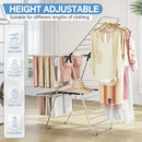 APEXCHASER Clothes Drying Rack with 4 Wings, Stainless Steel Drying Rack Clothing with Height-Adjustable, Foldable Gullwings Laundry Drying Rack, Indoor Outdoor Use, No Assembly, Black by TinyTreasures Baby Boutique