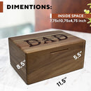 Dad Box with Kids Names - Custom Keepsake Box for Memories with Engraved Children Names, Personalized Fathers Gifts from Daughter/Son/Family, Birthday Gifts for Dad from Kids, 11.5x8.5x5.5 in by TinyTreasures Baby Boutique