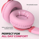 AILIHEN C8 Girls Headphones, On-Ear Headphones Wired with Microphone and Volume Control Foldable Corded Stereo 3.5mm Headset for Girls School Chromebook Laptop Computer PC Tablets Travel (Pink) by TinyTreasures Baby Boutique