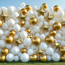 RUBFAC 129pcs White Balloons Different Sizes 18 12 10 5 Inch for Garland Arch,Party Latex Balloons for Birthday Party Wedding Anniversary Baby Shower Party Decoration by TinyTreasures Baby Boutique