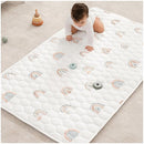 Comfy Cubs Rectangle Kids Play Mat - Small 36 x 60 inches Soft Quilted Baby Floor Mat with Non-Slip Bottom - Plush Design for Toddlers' Playtime and Relaxation - Comfortable and Durable - Rainbow by TinyTreasures Baby Boutique