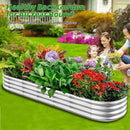 Galvanized Raised Garden Beds, 8x2x1ft Outdoor Raised Garden Boxes, Oval Large Bottomless Metal Elevated Garden Bed Planter Box for Vegetables, Fruits, Flower by GreenHaven Gardens