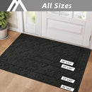 COSY HOMEER-Door-Mat-Non-Slip-Entryway-Rug 32”x48” Absorbent Welcome Mats Washable Dirt Trapper Door Mat Entrance Floor Mats for Front Back Doormats and Wet Shoes,Black by CozyNest Decor