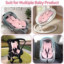 3in1 Reversible Carseat Head Body Support Newborn,3D Minnky Infant Car Seat Insert,Extra Soft Breathable Baby Car Seat Pillow Cushion Boys Girls,fit Stroller,Bouncer,Swing(Pink) by TinyTreasures Baby Boutique