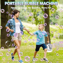 Big Bubble Machine - Automatic Bubbles Blower for Kids, Toddlers - 360° Oscillation & 75° Adjustment, Bubble Toys with LED Light - Gifts for Boys, Girls, Easter, Outdoor, Birthday, Party Use by TinyTreasures Baby Boutique
